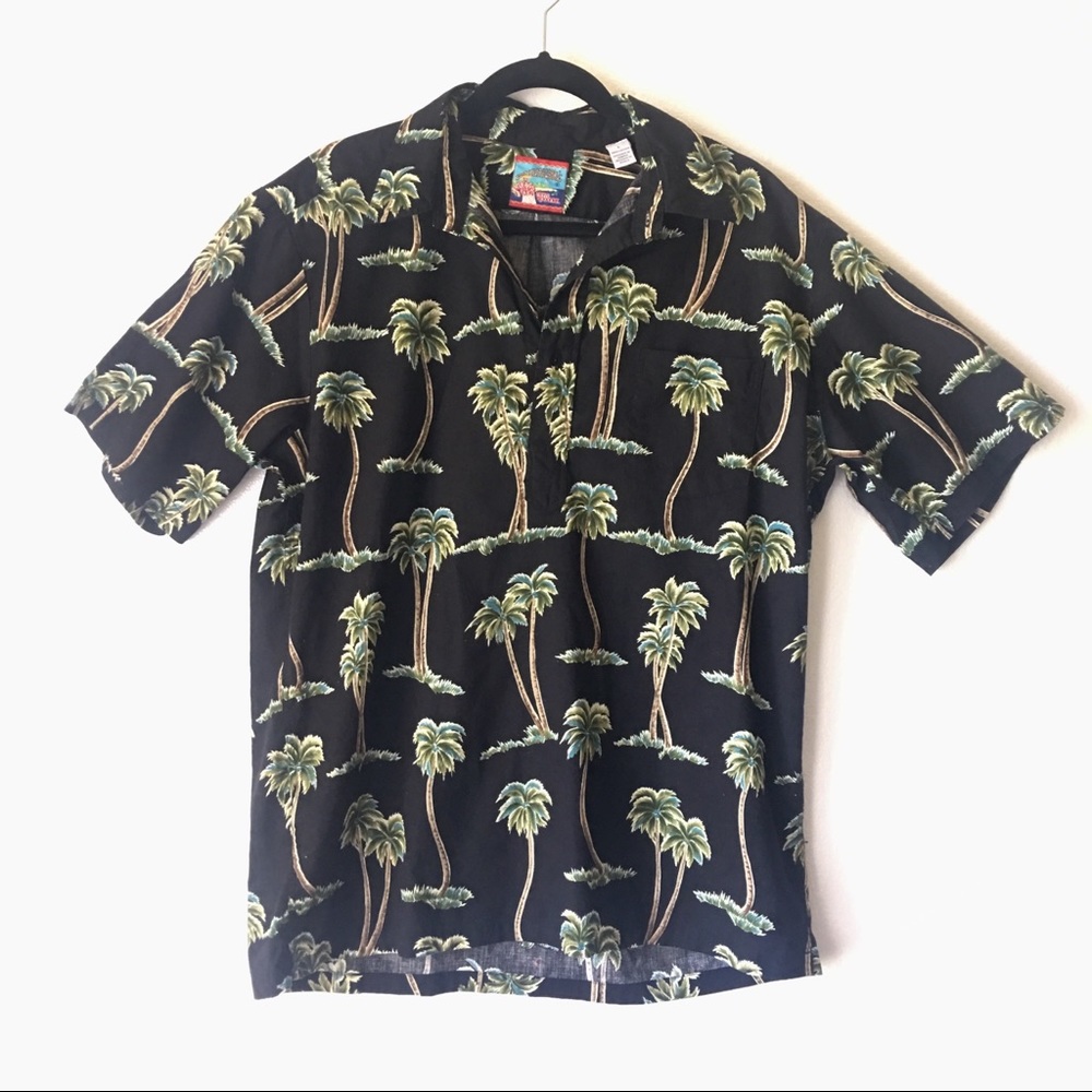 Reyn Spooner Joe Kealoha Palm Tree Print Shirt